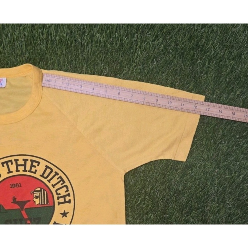 VTG 1981 USS America CV-66 T Shirt We Did The Ditch Suez Canal Navy 80s Small M - Picture 5 of 6